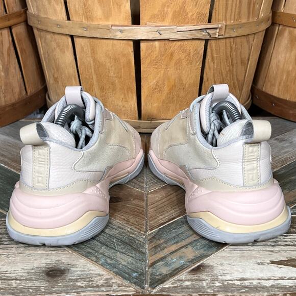 Puma Thunder Desert Particle Beige Pink Tan Leather Suede Sneakers Womens Size 8 - Picture 8 of 11